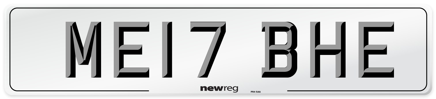 ME17 BHE Number Plate from New Reg